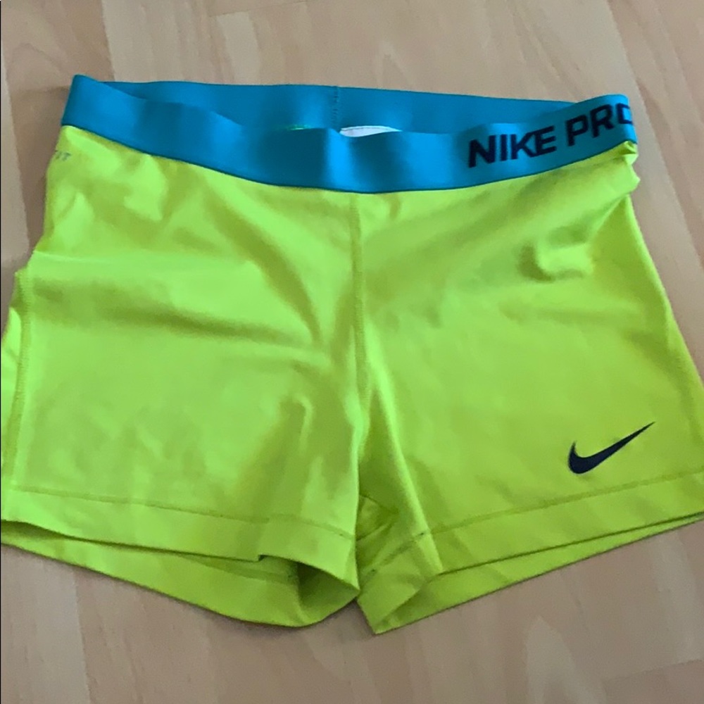 Nike Pros Electric Green
